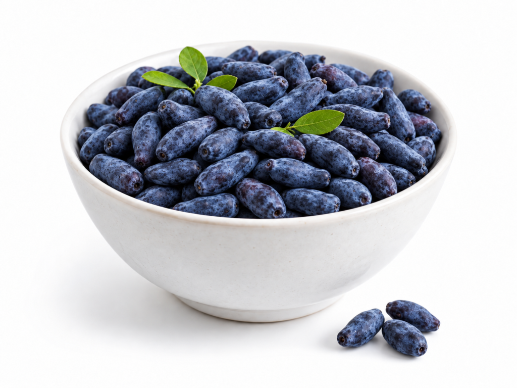 La camerise est une petite baie ovale au goût unique, souvent comparée au bleuet, à la framboise et au cassis. Elle est reconnue pour sa saveur distinctive, sa polyvalence en cuisine et ses nombreux avantages nutritionnels.