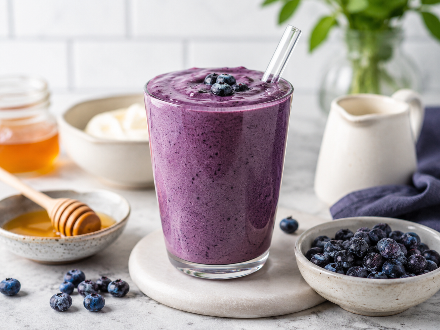 Creamy, fruity, and easy to prepare, this haskap smoothie is perfect for breakfast or as a snack. Yogurt gives it a smooth texture, while haskaps add a slightly tangy flavor and a beautiful natural color. A simple, refreshing recipe that can be customized with honey or maple syrup to taste.  